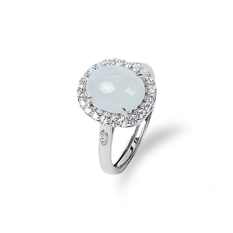 Pengshan Ice Glutinous Jadeite Rings Unisex-0
