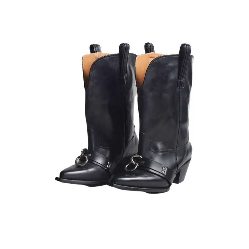 R13 Harness Ankle Boots Women's Black-2
