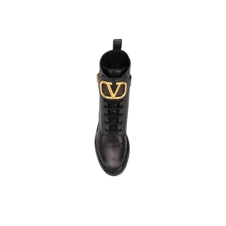 Valentino Vlogo Ankle Boots Women's Black-3
