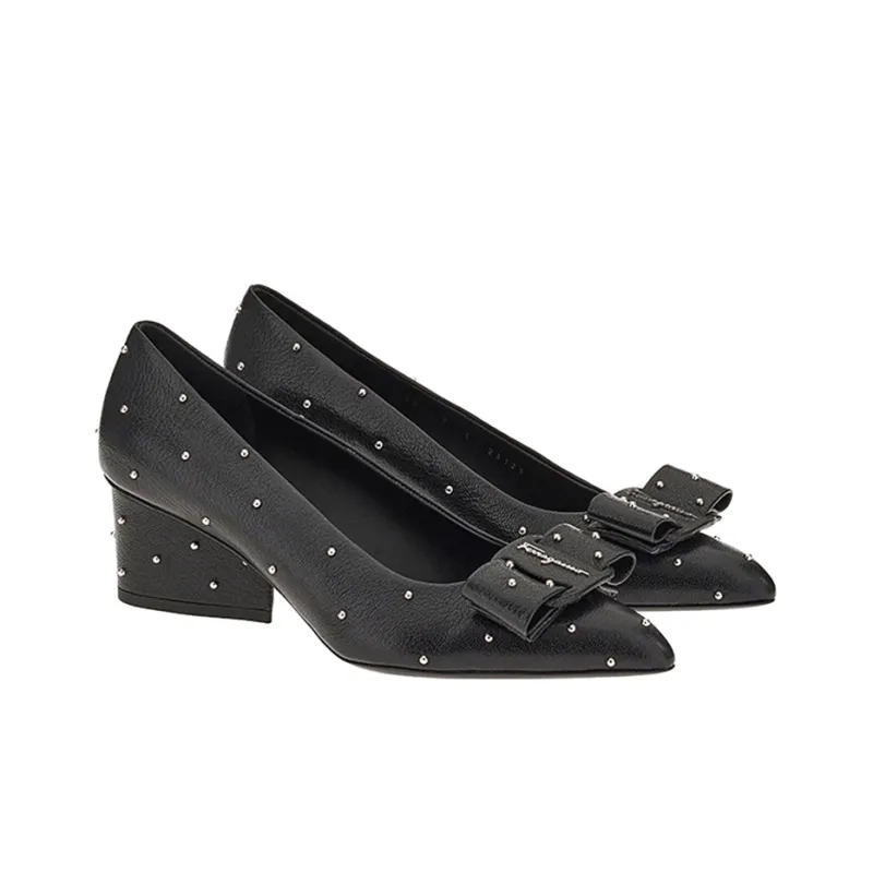 Ferragamo Viva High Heels Women's Black-1