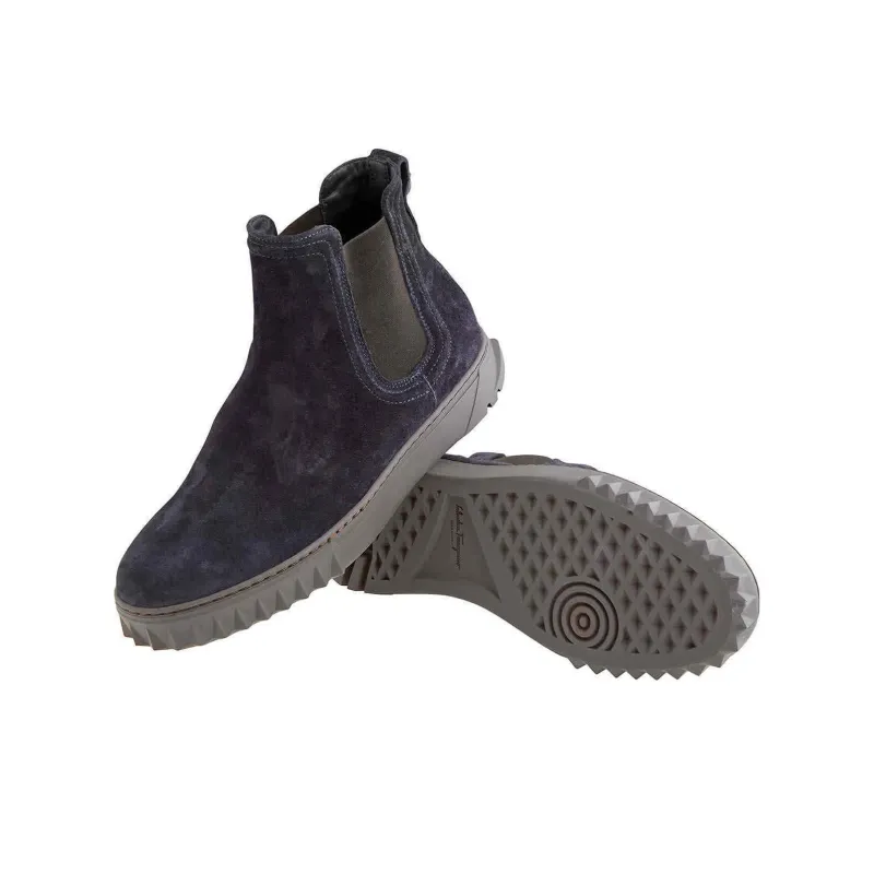 FERRAGAMO Short Chelsea Boots Men's Black-2