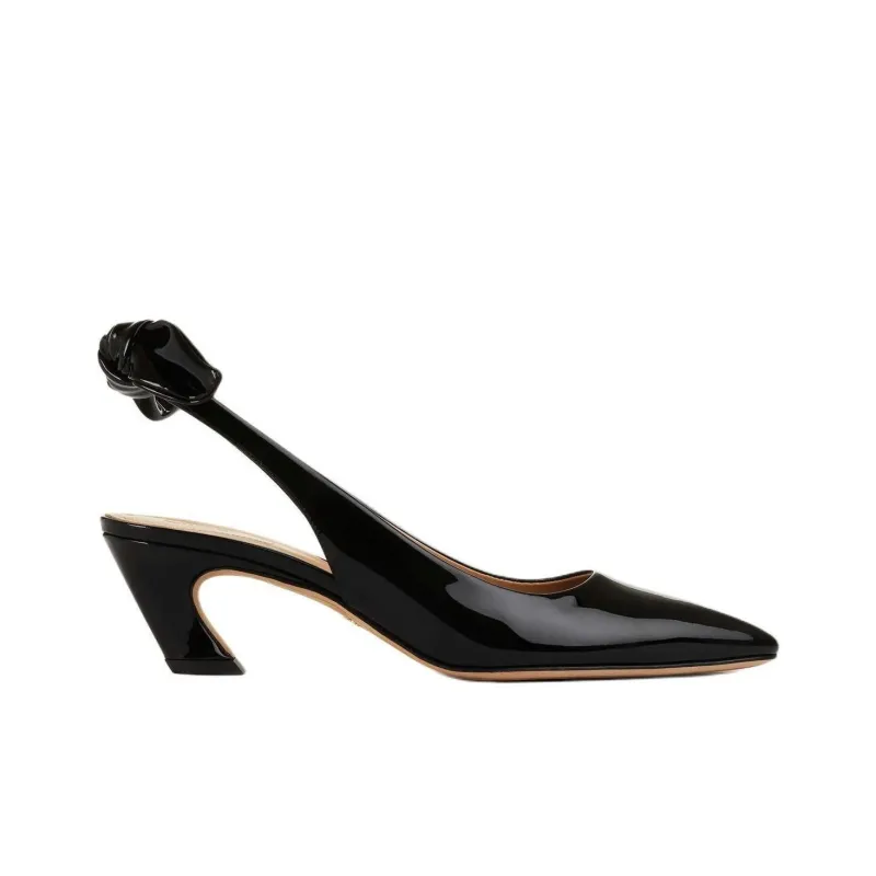 Chloe Oli Chunky Heel High Heels 5cm Women's Black-1