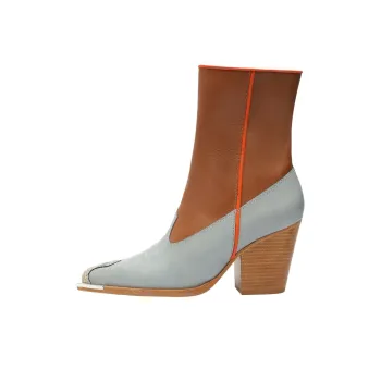 Schutz Eastwood Atanado Ankle Boots 8.3cm Women's Blue Brown