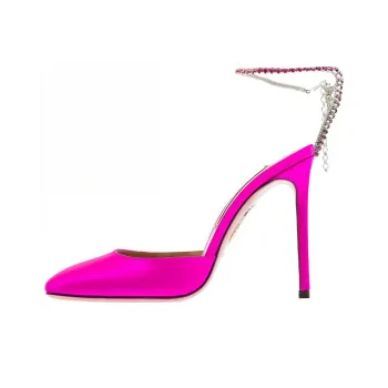AQUAZZURA 110mm Crystal-embellished Satin Pumps