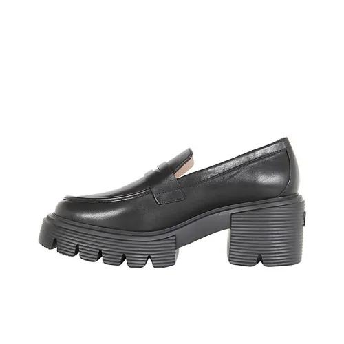 Stuart Weitzman/SW Chunky Heel Platform Shoes Women's Black