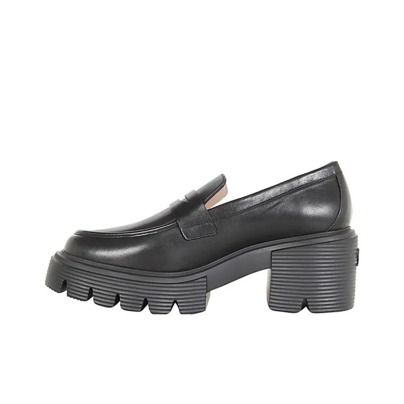 Stuart Weitzman/SW Chunky Heel Platform Shoes Women's Black-0
