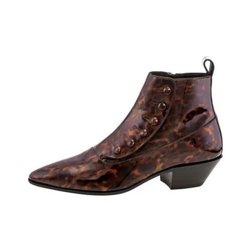 SAINT LAURENT Ankle Boots 4.5cm Women's Brown