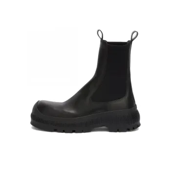 JIL SANDER Logo embossed Leather Boots