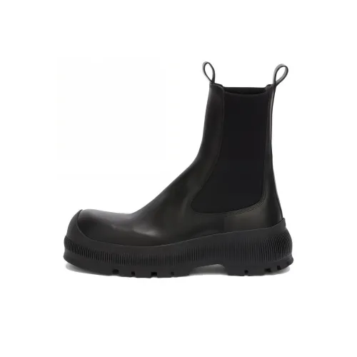 JIL SANDER Logo-embossed Leather Boots