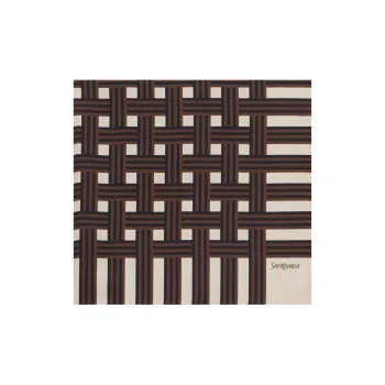 SAINT LAURENT Mulberry Silk Scarves Women's Beige