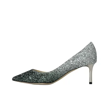 Jimmy Choo Slim Heel High Heels Women's Silver Green