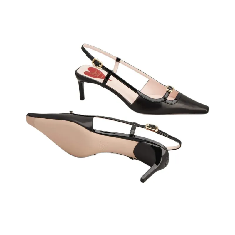 Roger Vivier Pointed Toe Slingback Pumps-6