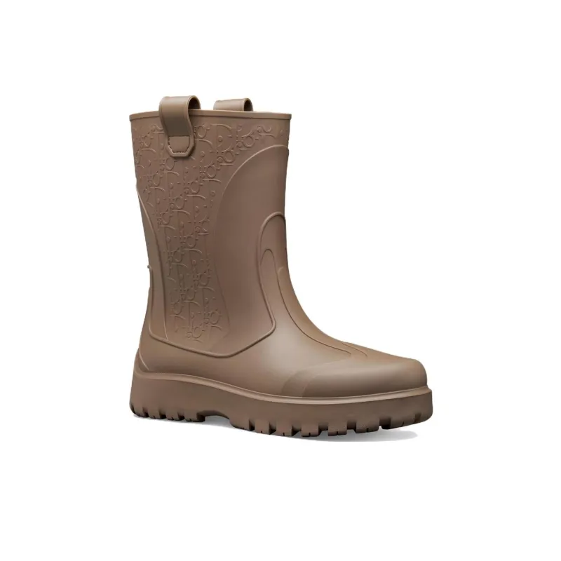 DIOR Garden Rain Boots Men's Brown-2