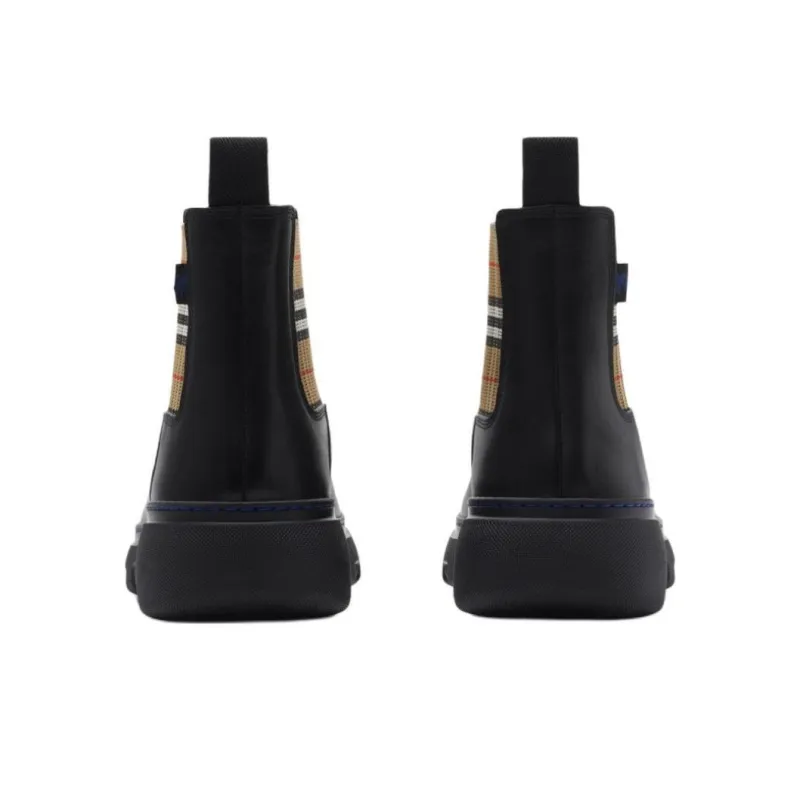 Burberry Short Chelsea Boots Men's Black-3