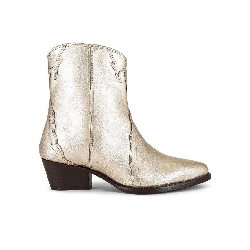 FREE PEOPLE Ankle Boots Women's Light Gold-1