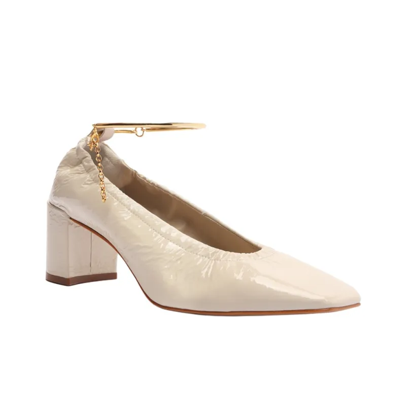Schutz Bethany Chunky Heel High Heels 6.3cm Women's White-2