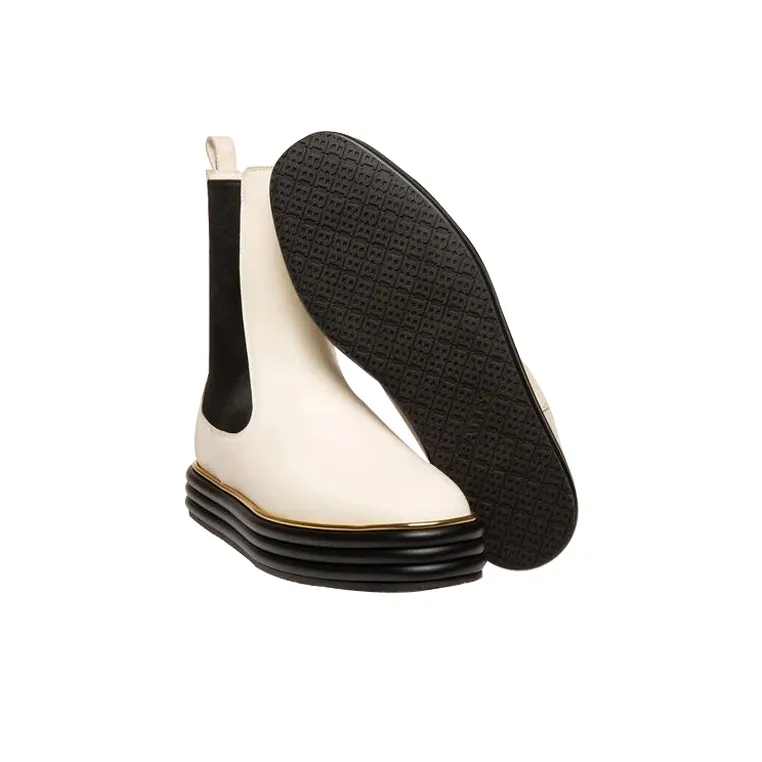 BALLY Short Chelsea Boots Women's White-4