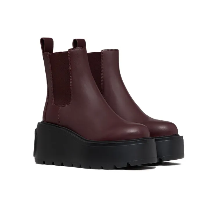Valentino Uniqueform Chelsea Boots Women's Burgundy-2