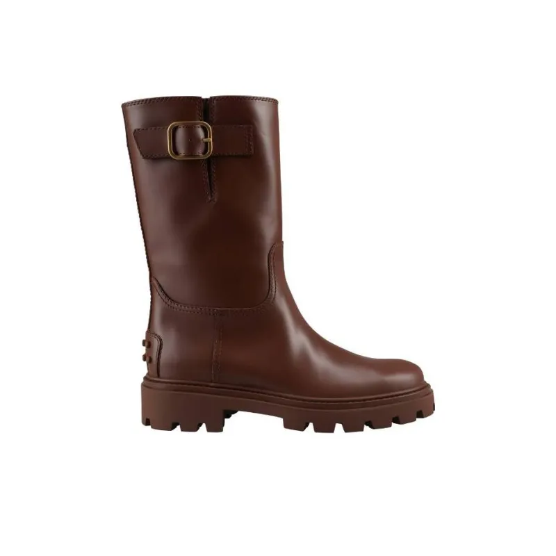 TOD'S Buckle-detail Leather Boots-1