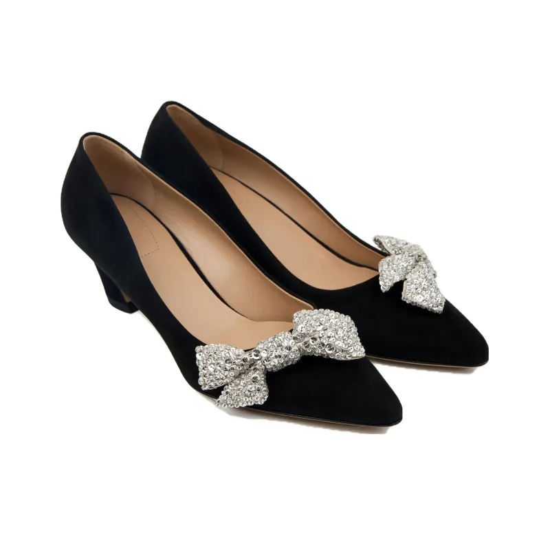 Chloe Oli Slim Heel High Heels 5.5cm Women's Black-2