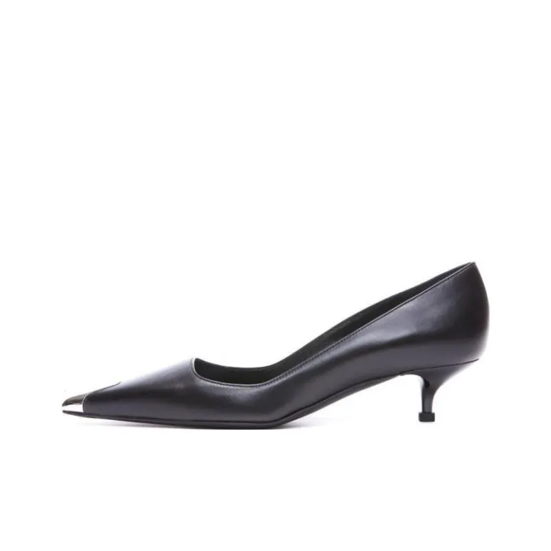 Alexander McQueen Punk Cone Heel High Heels 4cm Women's Black-0