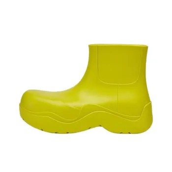 Bottega Veneta Puddle Rain Boots Ankle Boots Men's Neon Green