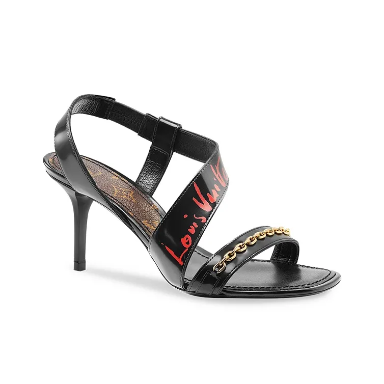 LOUIS VUITTON Grace Slim Heel High Heels Women's Black-1
