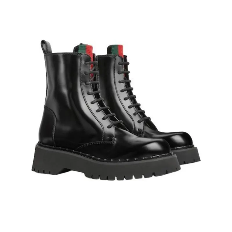 GUCCI Women's Web Ankle Boot 'Black' Women's-2