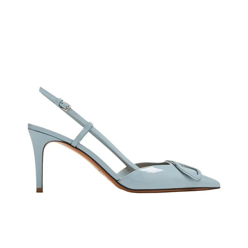 Valentino Vlogo Signature Slim Heel High Heels 8cm Women's Light Blue-1