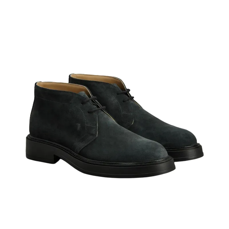 TOD'S Desert Round Toe Lace Up Boots-2