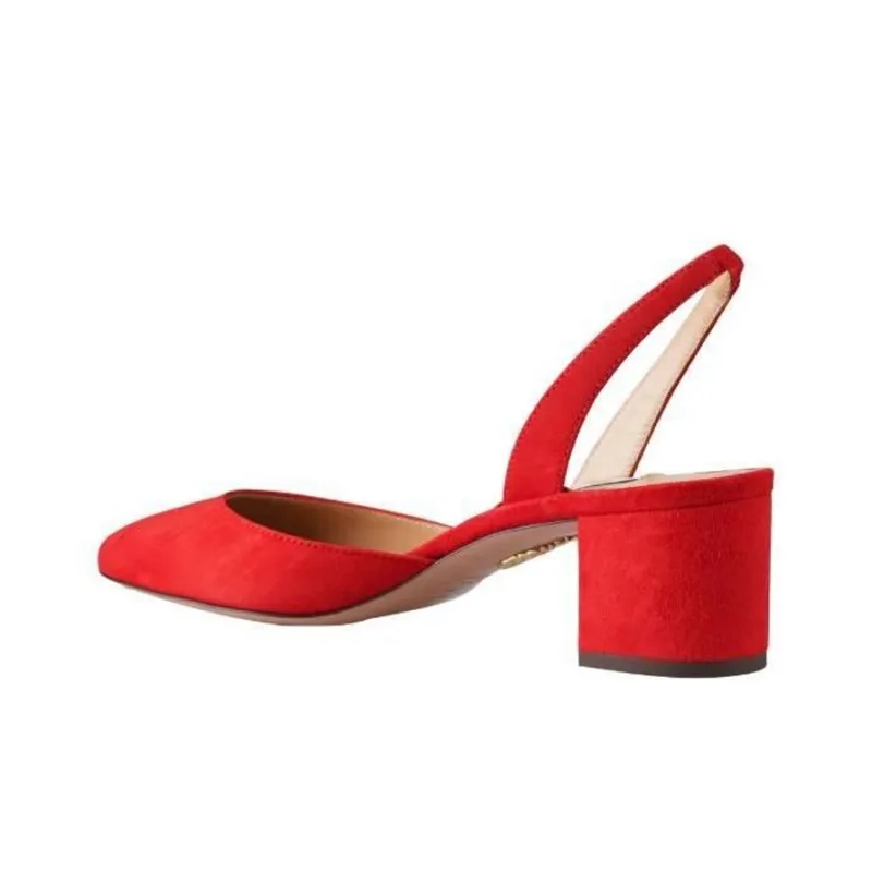 AQUAZZURA Chunky Heel High Heels Women's Red-3
