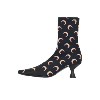 Marine Serre Ankle Boots 6cm Women's Black