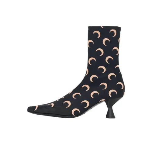 Marine Serre Ankle Boots 6cm Women's Black