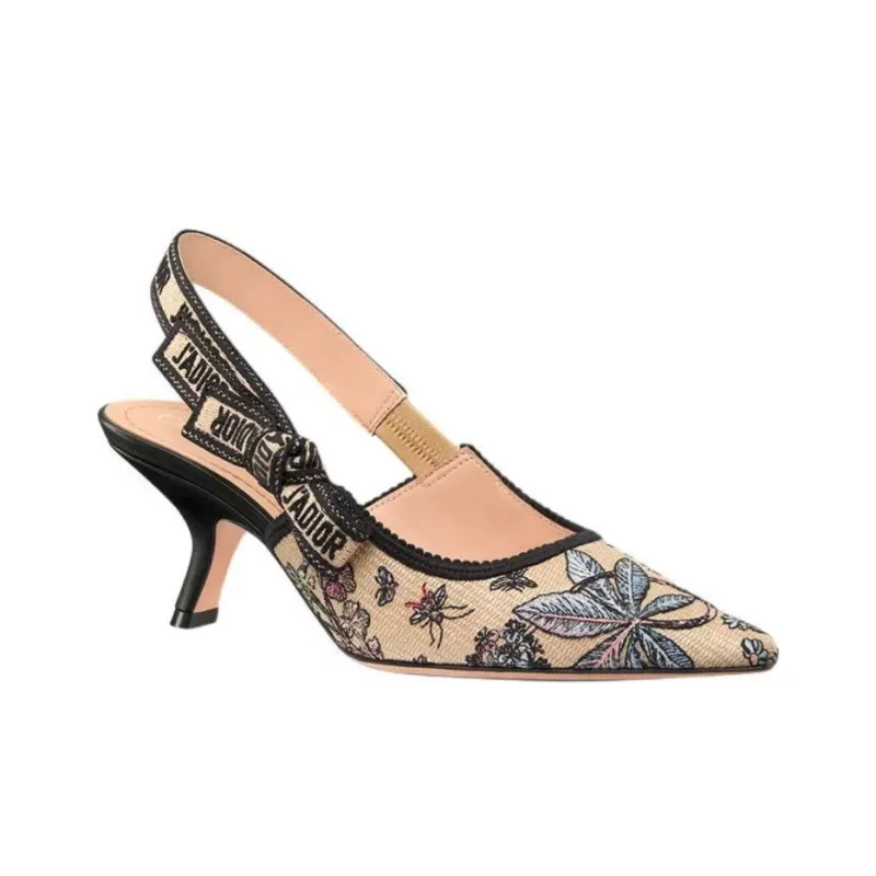DIOR J'Adior Irregular Heel High Heels 6.5cm Women's Beige-1