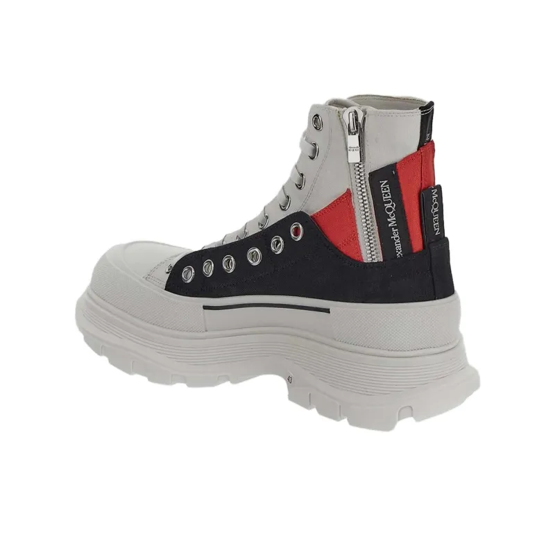 Alexander McQueen Colour Block Lace Up Boots-2