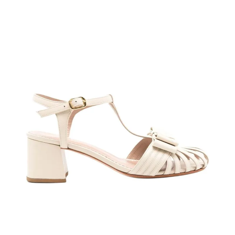 Sarah Chofakian Marly Block Heel High Heels 4.5cm Women's White-1