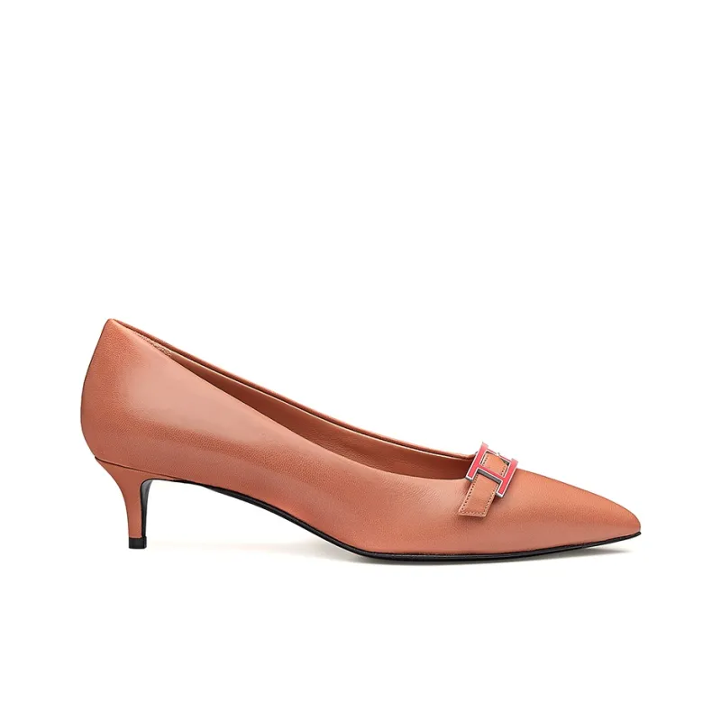 HERMES Blush 40 Slim Heel High Heels Women's Chao Pink-1