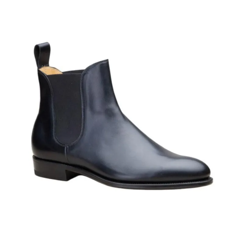 Edward Green Short Chelsea Boots Men's Black-2