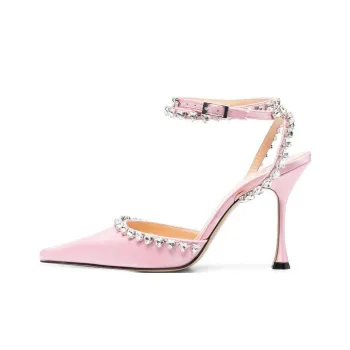 MACH & MACH Crystal Detailing Pointed-toe Pump