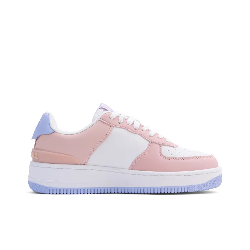 GLO BULL Skateboard Shoes Women's Low Top White Pink Purple-1