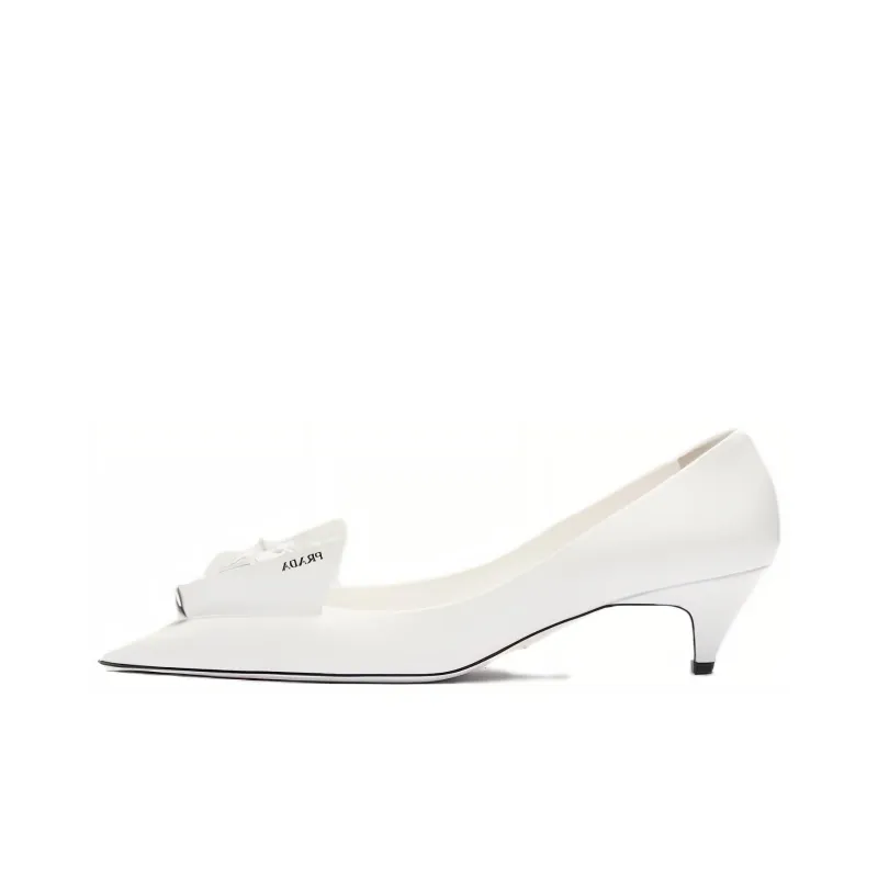 PRADA 3D Flower Heels White-0