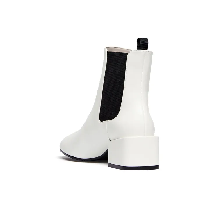 Stuart Weitzman/SW Accordion Chelsea Bootie Chelsea Boots Women's White-3