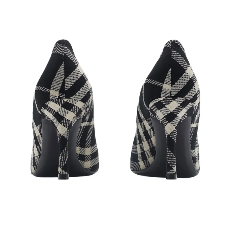 Burberry Baby Slim Heel High Heels 8.5cm Women's Black-4