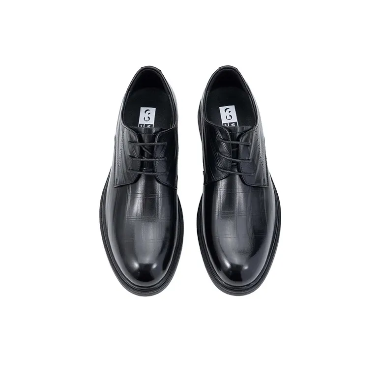 JOSINY Dress Shoes Men Low Top Black-3