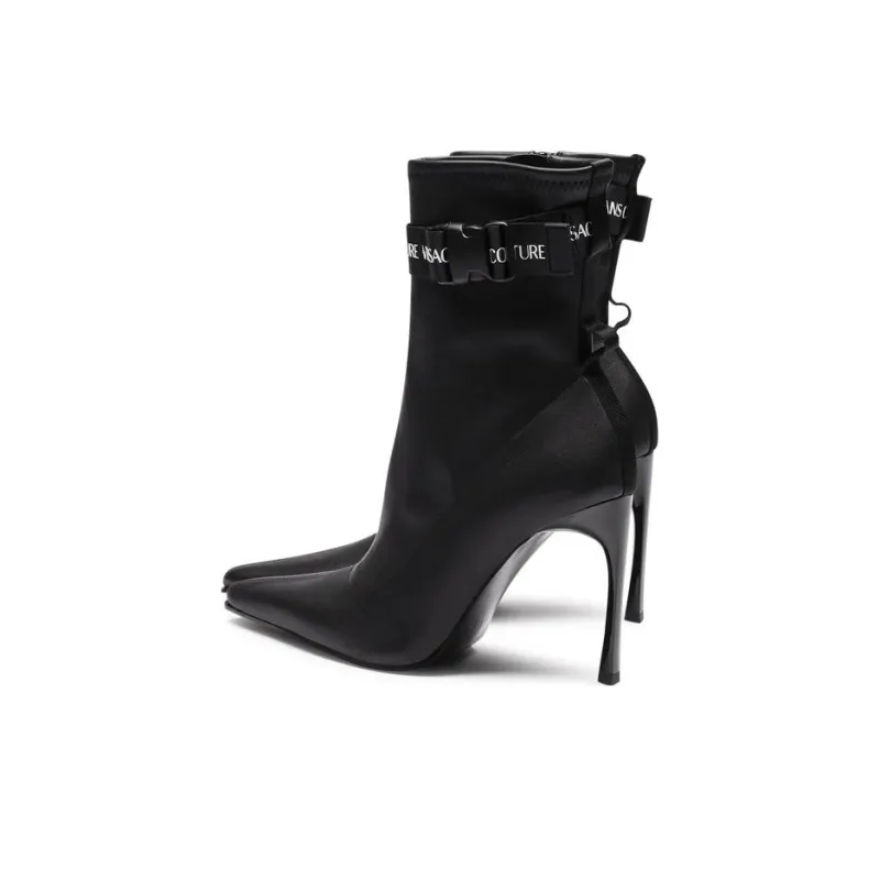 VERSACE JEANS Couture 105mm Branded-strap Ankle Boots-3