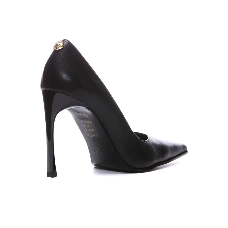VERSACE JEANS Slim Heel High Heels 10cm Women's Black-3