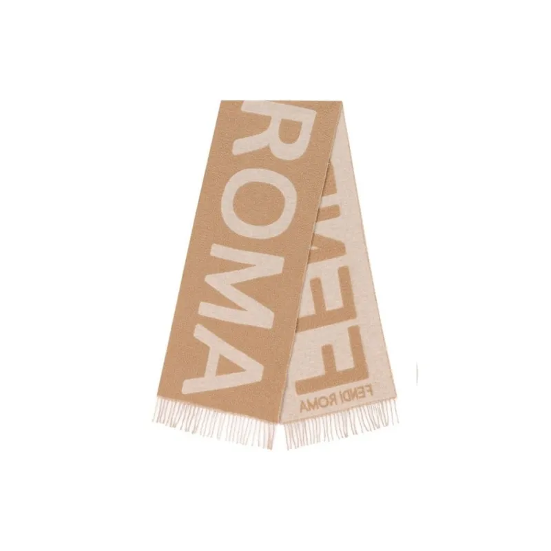 FENDI Wool Knit Scarves Women's Yellow-1