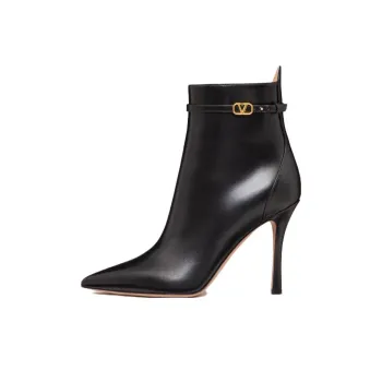 Valentino Garavani Tan-Go 100mm Leather Ankle Boots