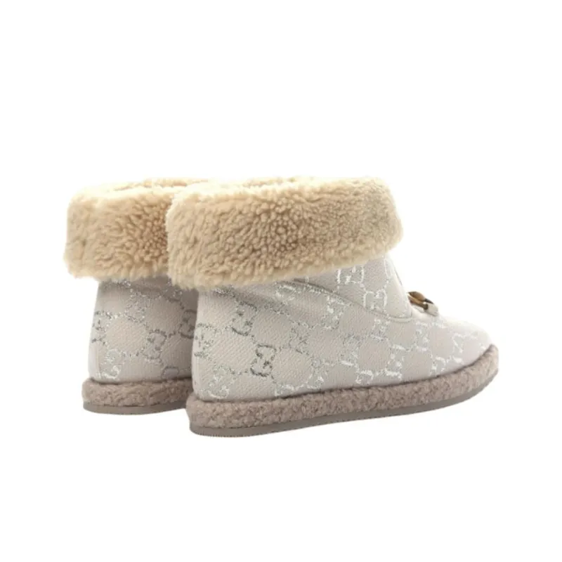 GUCCI Ankle Boots Women's Ivory White-3