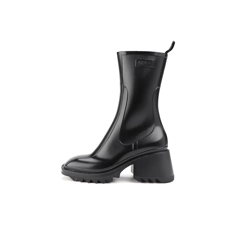 Chloé Women's PVC Betty Rain Boot 'Black'-0